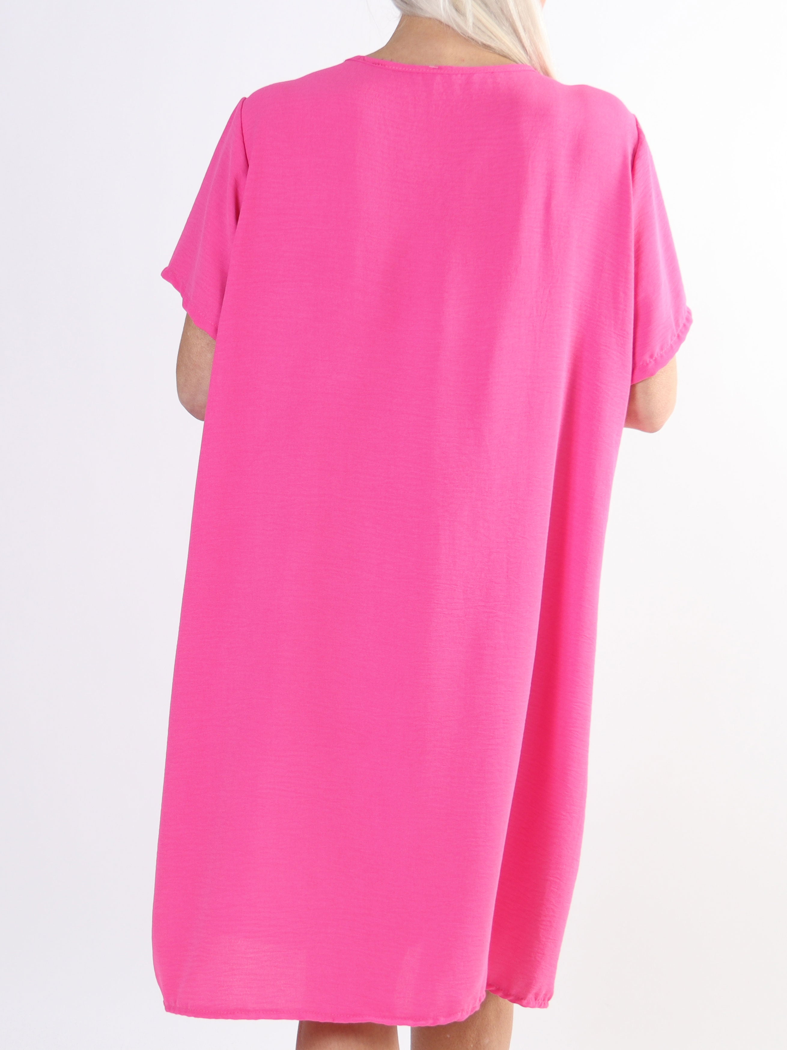 Eldina - Lätt enfärgad tunikaklänning i stora storlekar